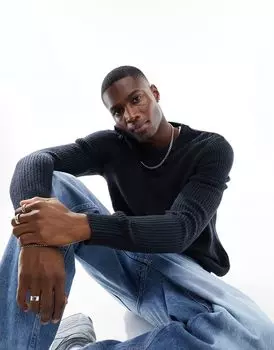 Темно-синий свитер с круглым вырезом Jack & Jones