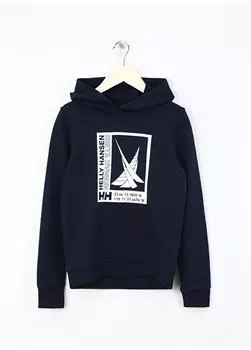 Темно-синий свитшот для мальчика с принтом HHA.41806-HHA.597-JR PORT SWEAT Helly Hansen, темно-синий