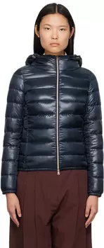 Темно-синий-темно-синий пуховик Giada Herno