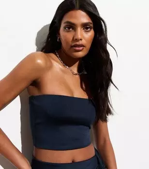 Темно-синий топ-бандо New Look, военно-морской