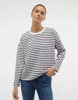 Темно-синий топ из джерси реглан с длинными рукавами Vero Moda