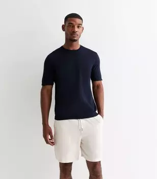 Темно-синий топ тонкой вязки с короткими рукавами Jack & Jones Jack & Jones, военно-морской