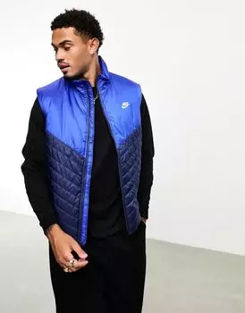 Темно-синий утепленный жилет средней плотности Nike Windrunner