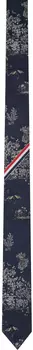 Темно-синий жаккардовый галстук Thom Browne