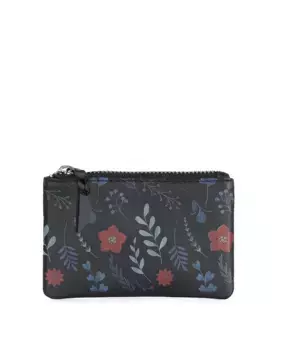 Темно-синий женский кожаный кошелек Lucerna с защитой от радиочастотных меток SKPAT