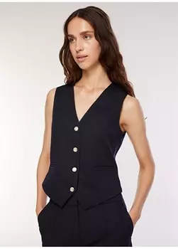 Темно-синий женский жилет Fabrika