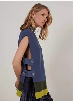 Темно-синий женский жилет Yargc