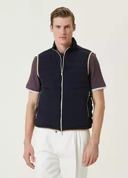 Темно-синий жилет Brunello Cucinelli