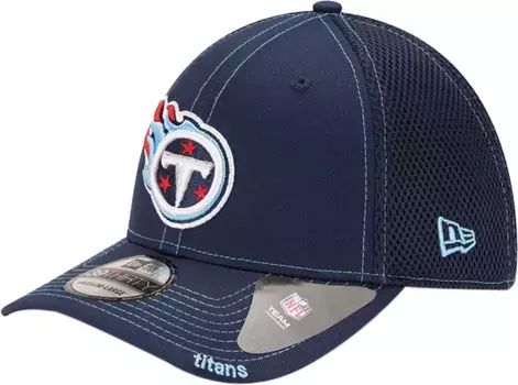 Темно-синяя эластичная кепка New Era для взрослых Tennessee Titans 39Thirty Neoflex