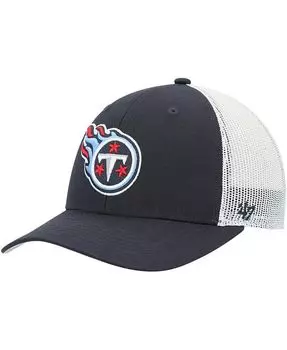 Темно-синяя, белая регулируемая кепка дальнобойщика Tennessee Titans для больших мальчиков и девочек '47 Brand, синий