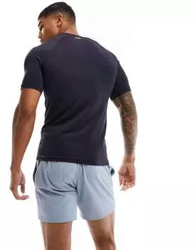 Темно-синяя быстросохнущая тренировочная футболка для мышц и мышц ASOS Icon
