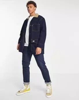 Темно-синяя джинсовая куртка Levi's Cypress с вельветовым воротником