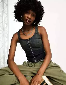 Темно-синяя джинсовая майка Weekday Redondo