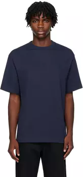 Темно-синяя фирменная футболка Axel Arigato