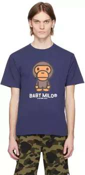 Темно-синяя футболка Baby Milo BAPE