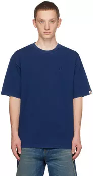 Темно-синяя футболка BAPE Ape Head One Point