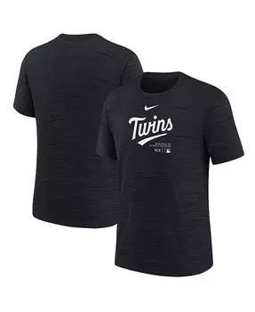 Темно-синяя футболка Big Boys and Girls Minnesota Twins Authentic Collection Practice Performance Performance Nike, синий