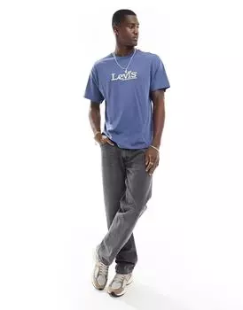 Темно-синяя футболка Levi's с логотипом в центре ретро, эксклюзивно для ASOS