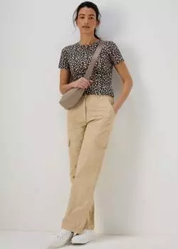 Темно-синяя футболка Perfect с леопардовым принтом Papaya