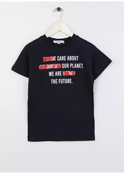 Темно-синяя футболка с короткими рукавами и принтом для мальчиков NORTH BOY-23 Limon, темно-синий