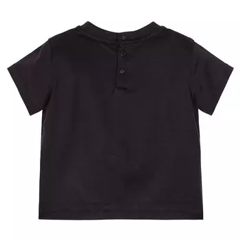 Темно-синяя футболка с логотипом Armani, синий