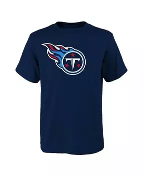 Темно-синяя футболка с логотипом Big Boys Tennessee Titans Primary Outerstuff, синий