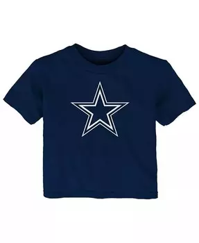 Темно-синяя футболка с логотипом Dallas Cowboys для маленьких мальчиков и девочек Outerstuff, синий