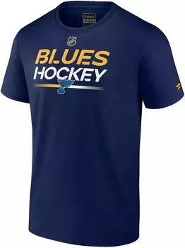 Темно-синяя футболка с логотипом NHL St. Louis Blues 2023 Authentic Pro Primary
