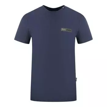 Темно-синяя футболка с логотипом PleinPatch Plein Sport, синий