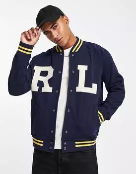 Темно-синяя футболка с логотипом Polo Ralph Lauren