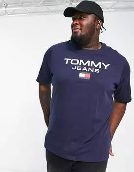 Темно-синяя футболка с логотипом Tommy Jeans Big &amp; Tall