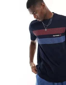 Темно-синяя футболка thilfiger 85 Tommy Hilfiger