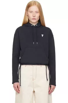 Темно-синяя хлопковая худи Ami de Coeur AMI Paris