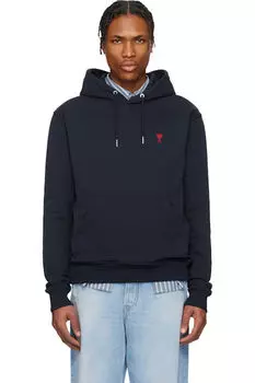 Темно-синяя хлопковая худи Ami de Coeur AMI Paris