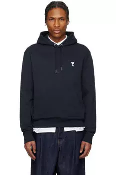 Темно-синяя хлопковая худи Ami de Coeur AMI Paris