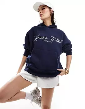 Темно-синяя худи Kaiia с логотипом Sports Club