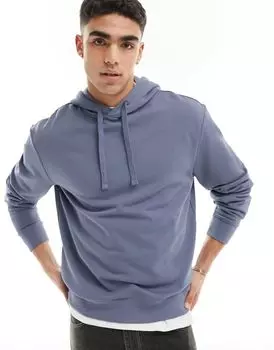 Темно-синяя худи с логотипом HUGO RED Dapo