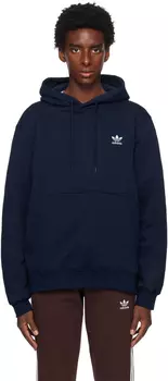 Темно-синяя худи с трилистником adidas Originals