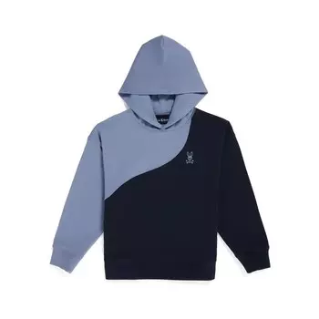 Темно-синяя худи свободного кроя Kids Kenney Popover Psycho Bunny, темно-синий