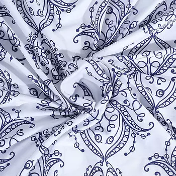 Темно-синяя и белая декоративная занавеска для душа Homezia, цвет Multicolored