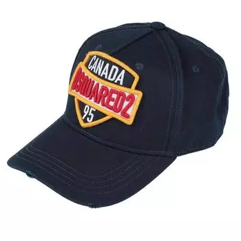 Темно-синяя кепка с вышитым логотипом Canada 95 Shield Dsquared2, синий