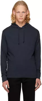 Темно-синяя классическая толстовка с капюшоном Flame rag & bone