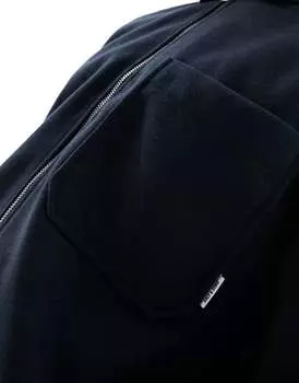 Темно-синяя куртка на молнии из искусственной шерсти ONLY & SONS