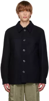 Темно-синяя куртка на пуговицах Dries Van Noten