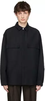 Темно-синяя куртка с карманом с клапаном Giorgio Armani