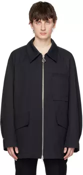 Темно-синяя куртка с коротким воротником Solid Homme