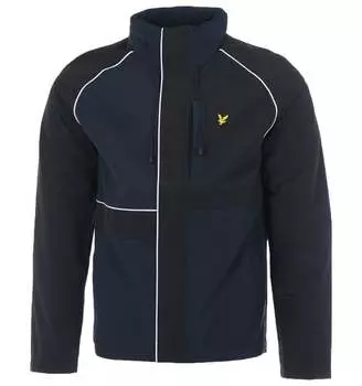 Темно-Синяя куртка со вставками Lyle & Scott, синий