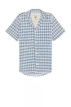 Темно-синяя махровая рубашка Diamond Cuba Oas, синий