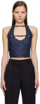 Темно-синяя майка Le Papier 'Le Haut Papier' Jacquemus