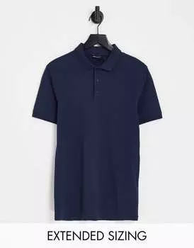 Темно-синяя майка-поло ASOS DESIGN